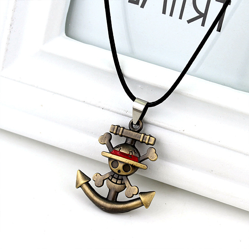 Battle Rope Anchor - Collar con colgante de pirata con